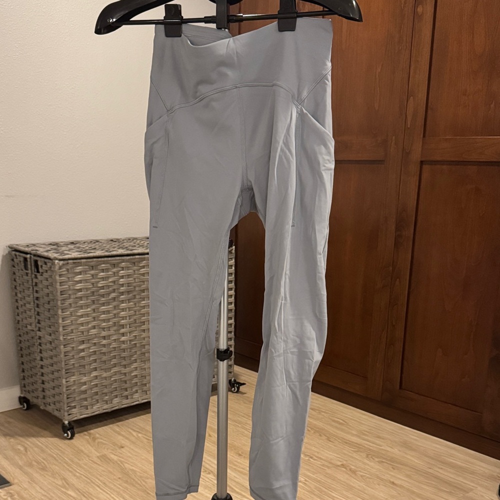 Gray High-Waisted Leggings